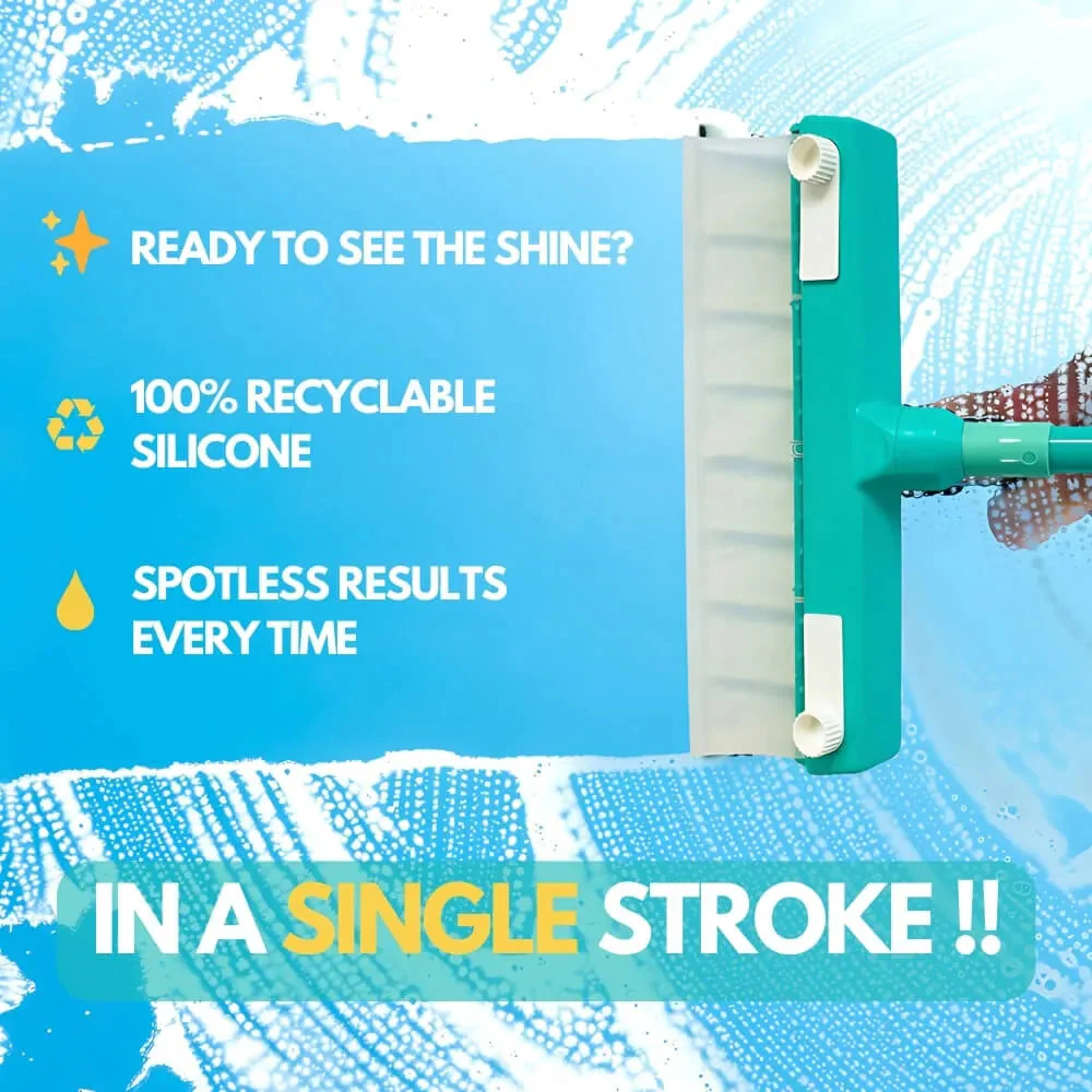 AquaSwipe™ Recyclable Silicone Window Squeegee Kit - Image 3